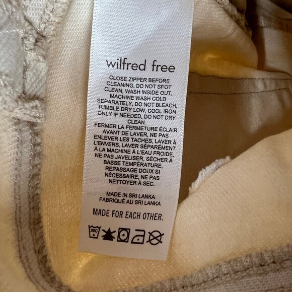 Aritzia Wilfred Free Shorts Denim Jean High Rise Waist Coastal Cowgirl Preppy - Picture 4 of 6